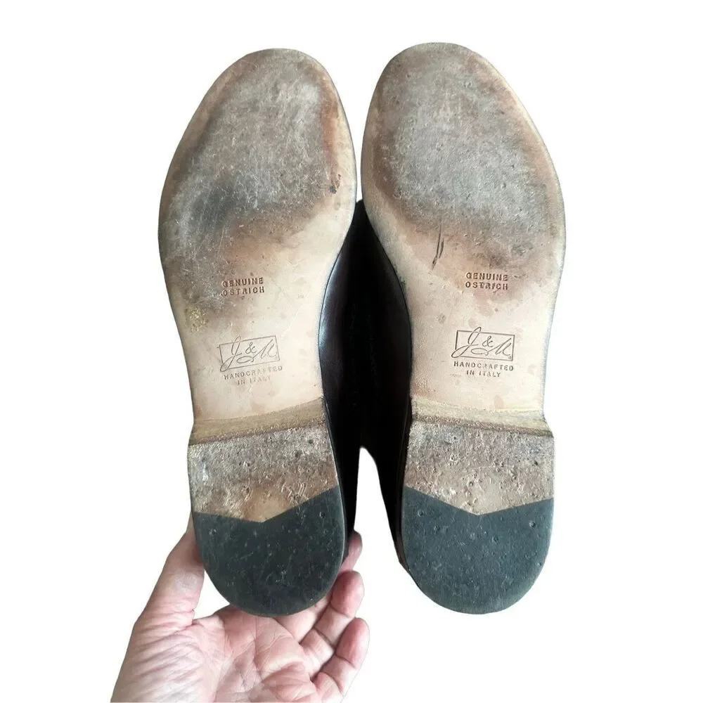 Johnston & Murphy Genuine Ostrich Tassel Loafers Men’s Size 10